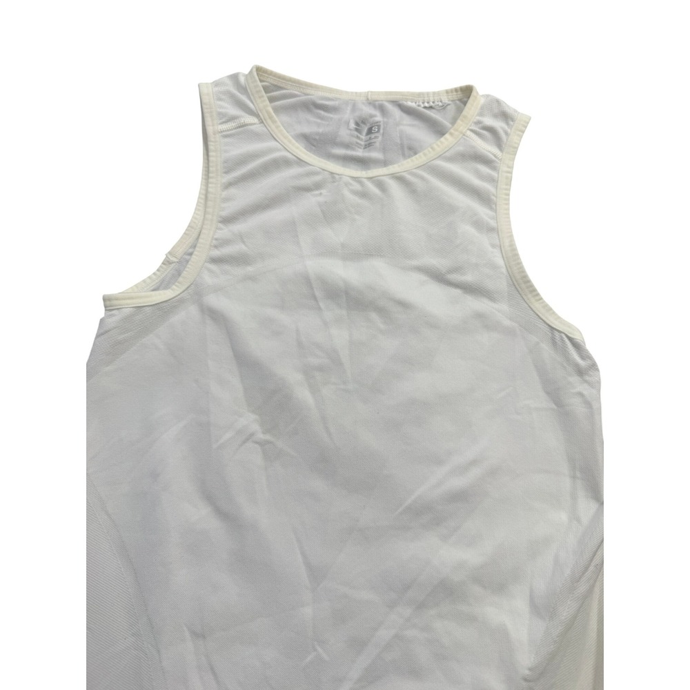 Nike Fit Dry Womens Athletic Tank Top White Sleeveless Crew Neck Size S - Picture 2 of 5